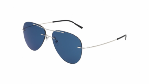 Lunettes de soleil Henry Jullien Melrose F18S C53 BL, monture palladium et verres bleus