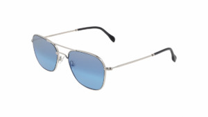Lunettes de soleil Henry Jullien Pacific C53, monture palladium et verres bleus